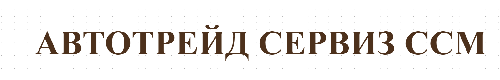 АВТОТРЕЙД СЕРВИЗ ССМ