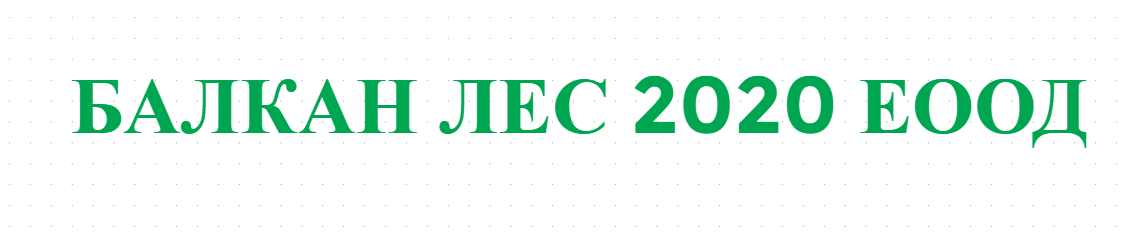 БАЛКАН ЛЕС 2020 ЕООД